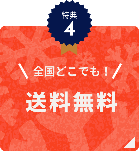 特典4全国どこでも送料無料